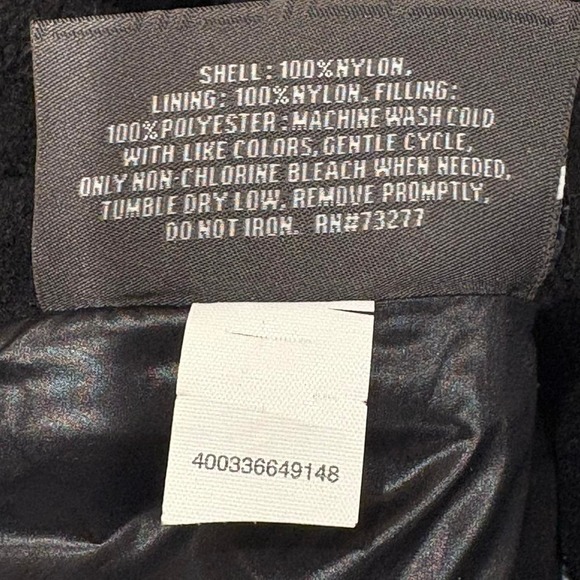 Tek Gear Women's Large Black Puffer Jacket With Hood - Picture 5 of 6